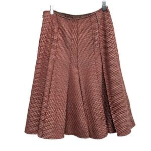 Worth wool skirt WOMENS sz 4 rust red pleated career academia workwear zip up